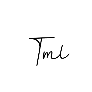 Design your own signature with our free online signature maker. With this signature software, you can create a handwritten (BallpointsItalic-DORy9) signature for name Tml. Tml signature style 11 images and pictures png