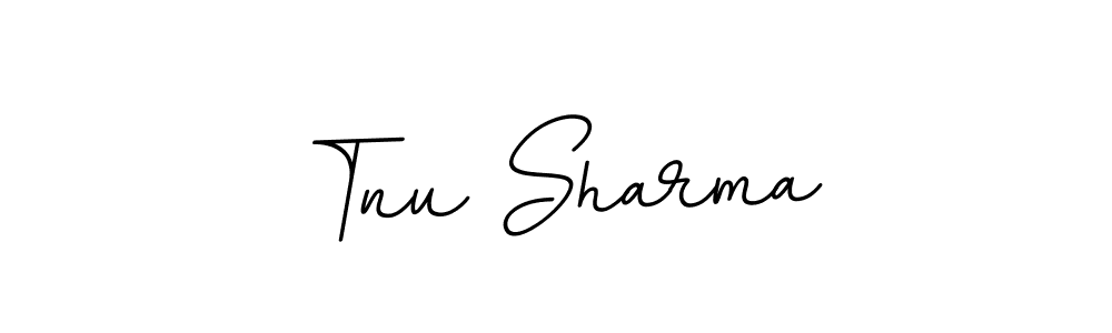 How to make Tnu Sharma name signature. Use BallpointsItalic-DORy9 style for creating short signs online. This is the latest handwritten sign. Tnu Sharma signature style 11 images and pictures png