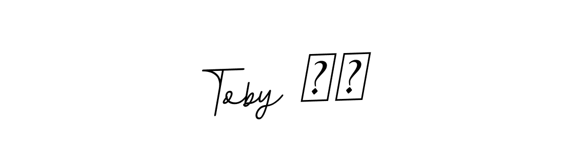 Make a beautiful signature design for name Toby ❤️. With this signature (BallpointsItalic-DORy9) style, you can create a handwritten signature for free. Toby ❤️ signature style 11 images and pictures png