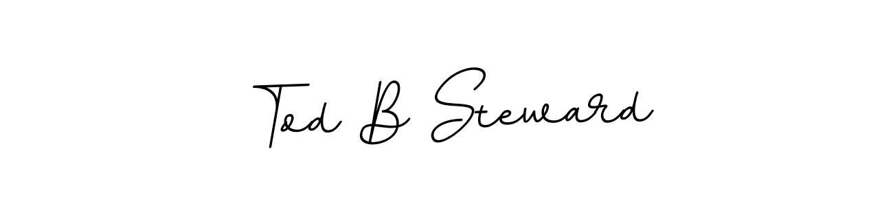 Use a signature maker to create a handwritten signature online. With this signature software, you can design (BallpointsItalic-DORy9) your own signature for name Tod B Steward. Tod B Steward signature style 11 images and pictures png