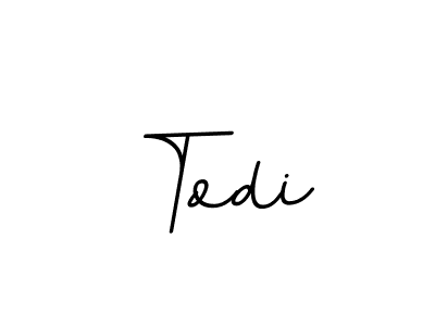 You should practise on your own different ways (BallpointsItalic-DORy9) to write your name (Todi) in signature. don't let someone else do it for you. Todi signature style 11 images and pictures png