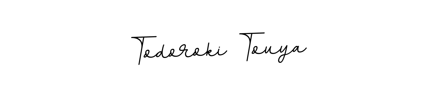 Create a beautiful signature design for name Todoroki Touya. With this signature (BallpointsItalic-DORy9) fonts, you can make a handwritten signature for free. Todoroki Touya signature style 11 images and pictures png