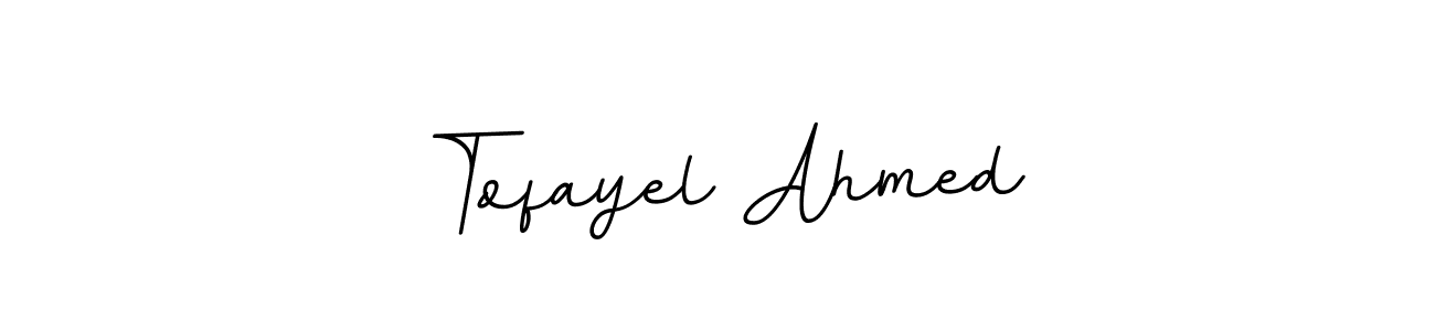 How to make Tofayel Ahmed name signature. Use BallpointsItalic-DORy9 style for creating short signs online. This is the latest handwritten sign. Tofayel Ahmed signature style 11 images and pictures png