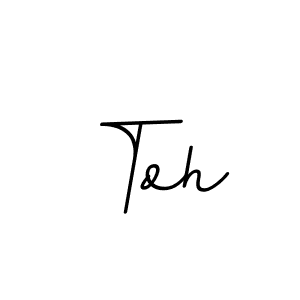 Design your own signature with our free online signature maker. With this signature software, you can create a handwritten (BallpointsItalic-DORy9) signature for name Toh. Toh signature style 11 images and pictures png
