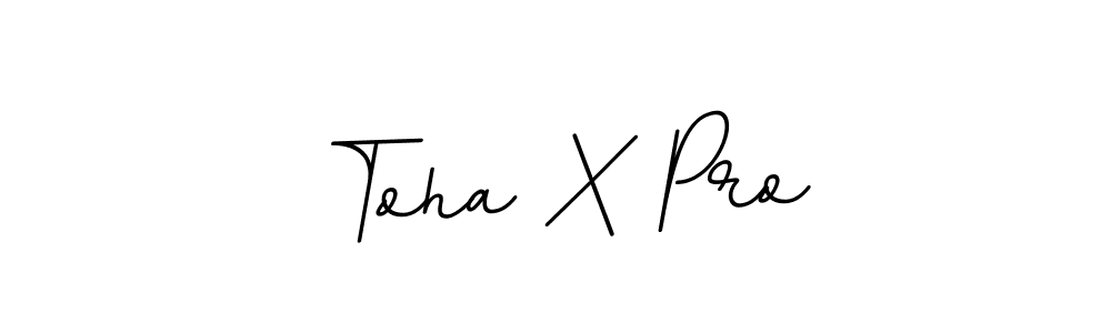How to make Toha X Pro name signature. Use BallpointsItalic-DORy9 style for creating short signs online. This is the latest handwritten sign. Toha X Pro signature style 11 images and pictures png