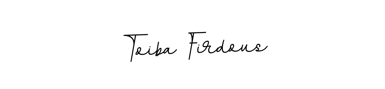 Make a beautiful signature design for name Toiba Firdous. With this signature (BallpointsItalic-DORy9) style, you can create a handwritten signature for free. Toiba Firdous signature style 11 images and pictures png