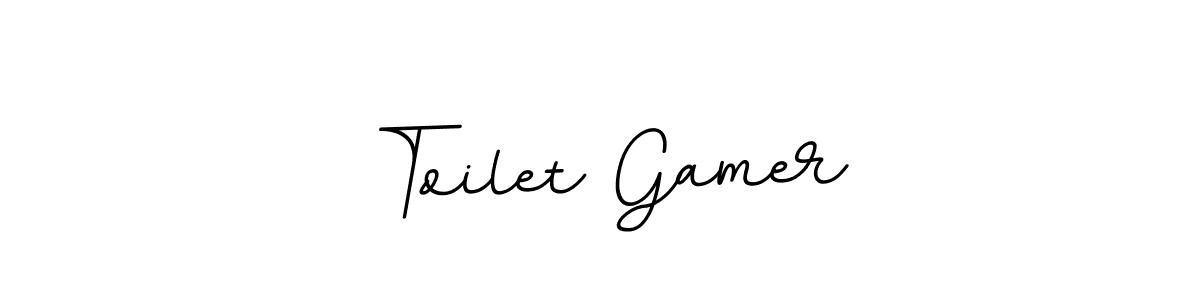 Create a beautiful signature design for name Toilet Gamer. With this signature (BallpointsItalic-DORy9) fonts, you can make a handwritten signature for free. Toilet Gamer signature style 11 images and pictures png