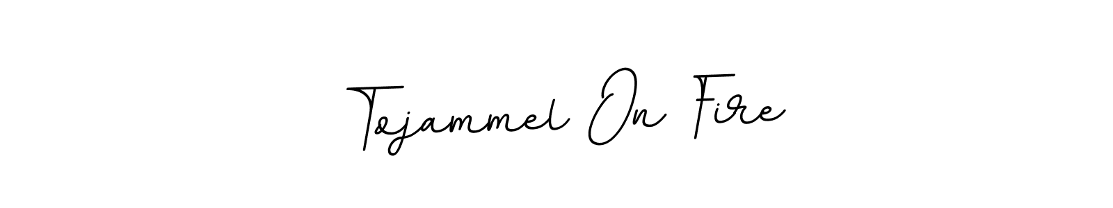 if you are searching for the best signature style for your name Tojammel On Fire. so please give up your signature search. here we have designed multiple signature styles  using BallpointsItalic-DORy9. Tojammel On Fire signature style 11 images and pictures png