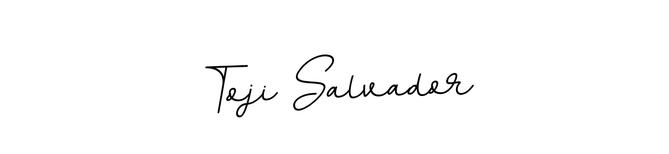 if you are searching for the best signature style for your name Toji Salvador. so please give up your signature search. here we have designed multiple signature styles  using BallpointsItalic-DORy9. Toji Salvador signature style 11 images and pictures png