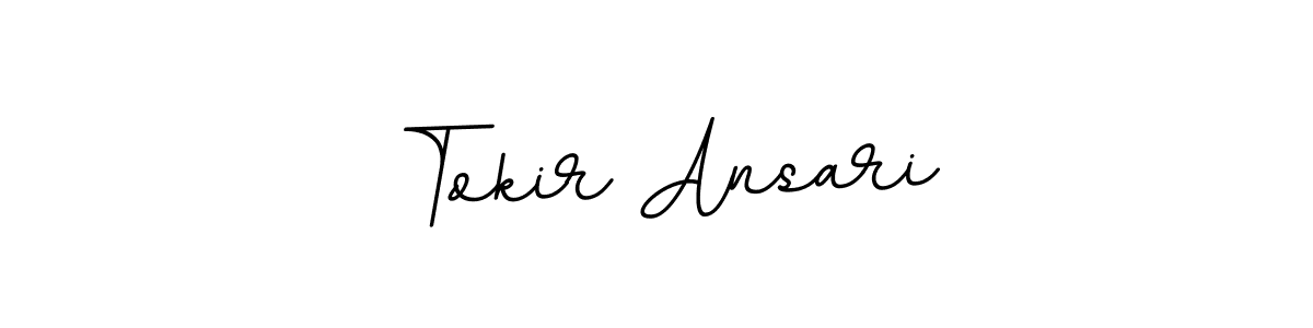 Design your own signature with our free online signature maker. With this signature software, you can create a handwritten (BallpointsItalic-DORy9) signature for name Tokir Ansari. Tokir Ansari signature style 11 images and pictures png