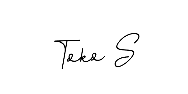 Toko S stylish signature style. Best Handwritten Sign (BallpointsItalic-DORy9) for my name. Handwritten Signature Collection Ideas for my name Toko S. Toko S signature style 11 images and pictures png