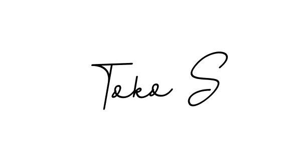 Toko S stylish signature style. Best Handwritten Sign (BallpointsItalic-DORy9) for my name. Handwritten Signature Collection Ideas for my name Toko S. Toko S signature style 11 images and pictures png