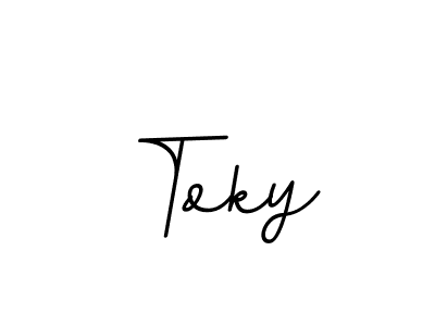 It looks lik you need a new signature style for name Toky. Design unique handwritten (BallpointsItalic-DORy9) signature with our free signature maker in just a few clicks. Toky signature style 11 images and pictures png