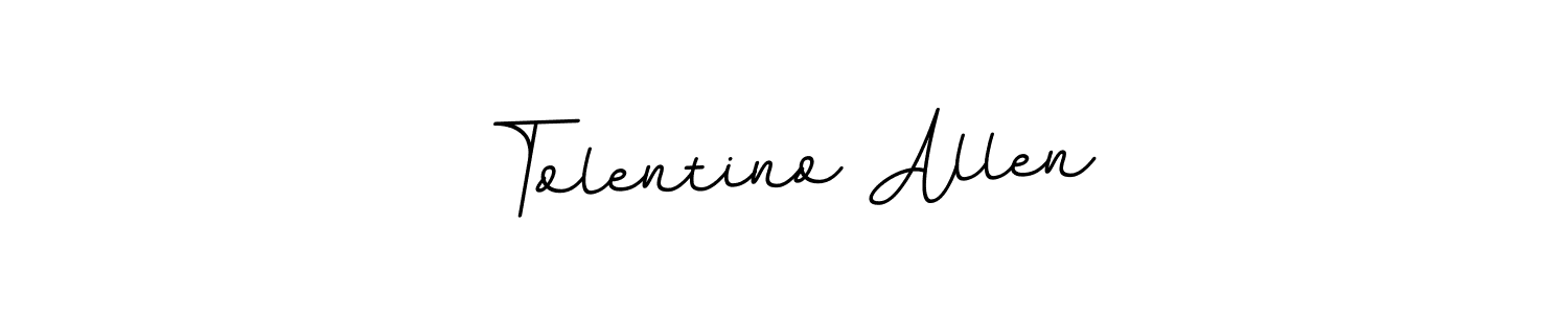 Design your own signature with our free online signature maker. With this signature software, you can create a handwritten (BallpointsItalic-DORy9) signature for name Tolentino Allen. Tolentino Allen signature style 11 images and pictures png