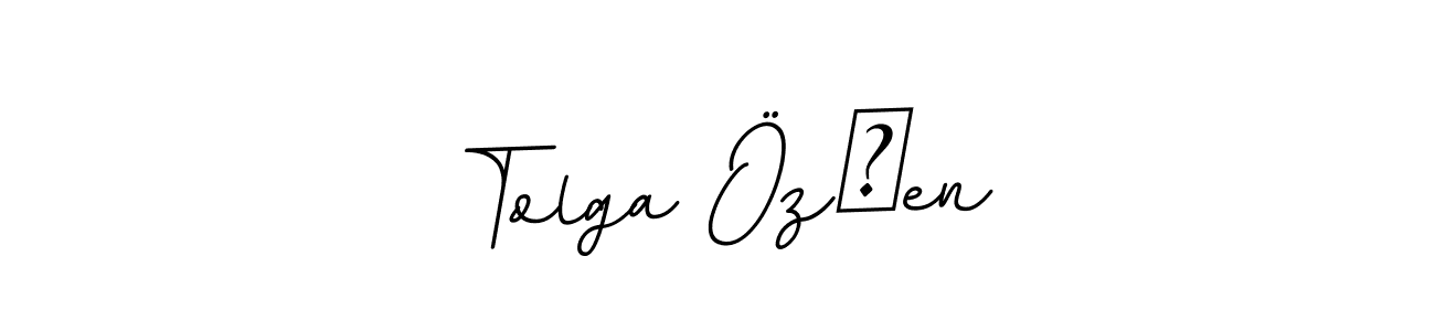 How to make Tolga Özşen name signature. Use BallpointsItalic-DORy9 style for creating short signs online. This is the latest handwritten sign. Tolga Özşen signature style 11 images and pictures png