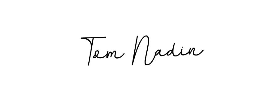 How to make Tom Nadin name signature. Use BallpointsItalic-DORy9 style for creating short signs online. This is the latest handwritten sign. Tom Nadin signature style 11 images and pictures png