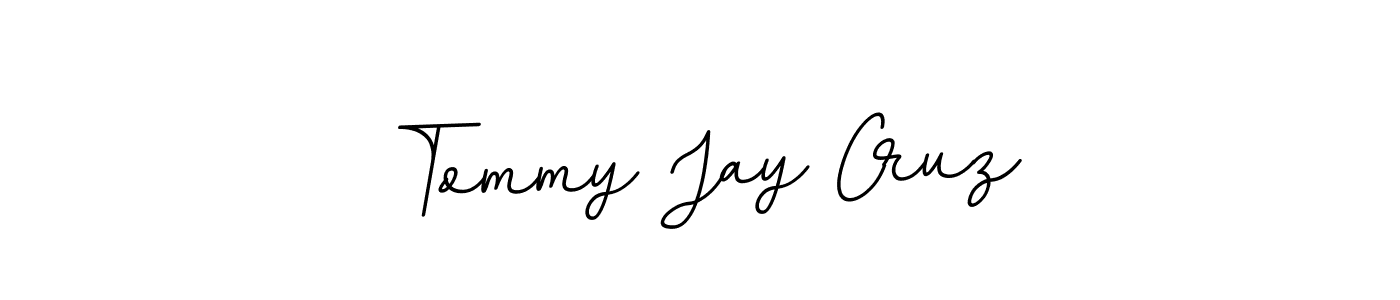 This is the best signature style for the Tommy Jay Cruz name. Also you like these signature font (BallpointsItalic-DORy9). Mix name signature. Tommy Jay Cruz signature style 11 images and pictures png