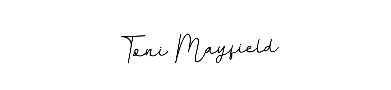 Create a beautiful signature design for name Toni Mayfield. With this signature (BallpointsItalic-DORy9) fonts, you can make a handwritten signature for free. Toni Mayfield signature style 11 images and pictures png