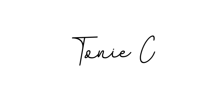 How to make Tonie C name signature. Use BallpointsItalic-DORy9 style for creating short signs online. This is the latest handwritten sign. Tonie C signature style 11 images and pictures png