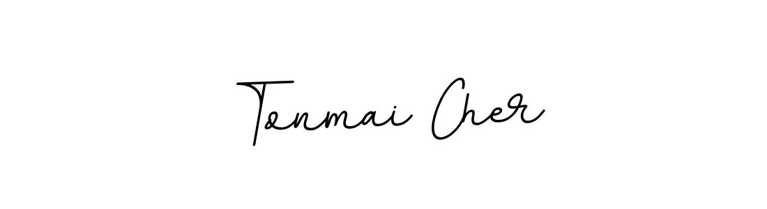 How to make Tonmai Cher name signature. Use BallpointsItalic-DORy9 style for creating short signs online. This is the latest handwritten sign. Tonmai Cher signature style 11 images and pictures png