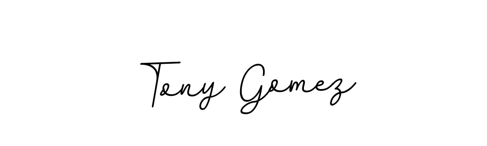 How to make Tony Gomez name signature. Use BallpointsItalic-DORy9 style for creating short signs online. This is the latest handwritten sign. Tony Gomez signature style 11 images and pictures png