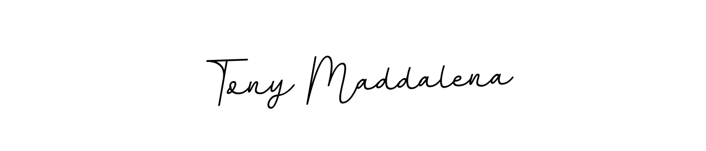 Use a signature maker to create a handwritten signature online. With this signature software, you can design (BallpointsItalic-DORy9) your own signature for name Tony Maddalena. Tony Maddalena signature style 11 images and pictures png