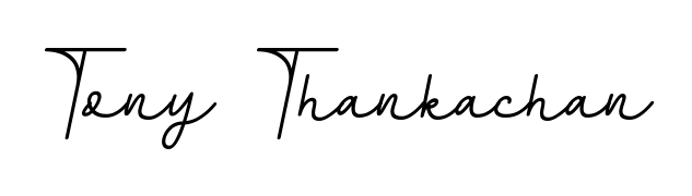 Tony Thankachan stylish signature style. Best Handwritten Sign (BallpointsItalic-DORy9) for my name. Handwritten Signature Collection Ideas for my name Tony Thankachan. Tony Thankachan signature style 11 images and pictures png