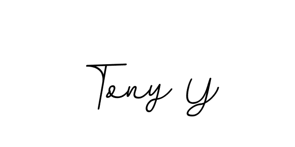 It looks lik you need a new signature style for name Tony Y. Design unique handwritten (BallpointsItalic-DORy9) signature with our free signature maker in just a few clicks. Tony Y signature style 11 images and pictures png