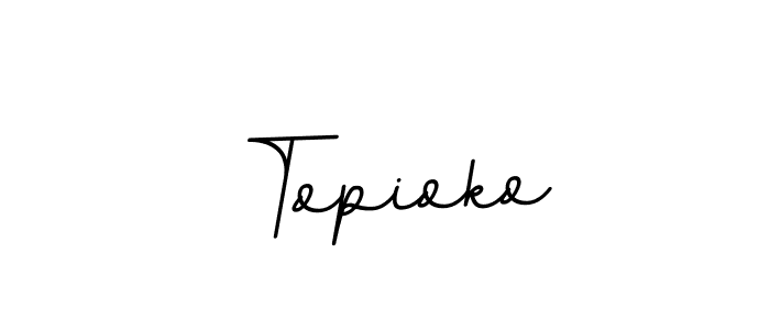 Use a signature maker to create a handwritten signature online. With this signature software, you can design (BallpointsItalic-DORy9) your own signature for name Topioko. Topioko signature style 11 images and pictures png