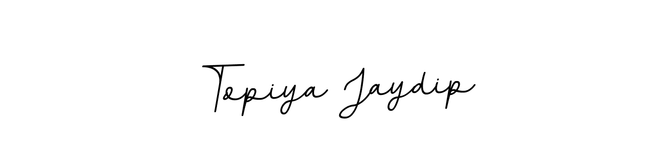 Make a beautiful signature design for name Topiya Jaydip. With this signature (BallpointsItalic-DORy9) style, you can create a handwritten signature for free. Topiya Jaydip signature style 11 images and pictures png