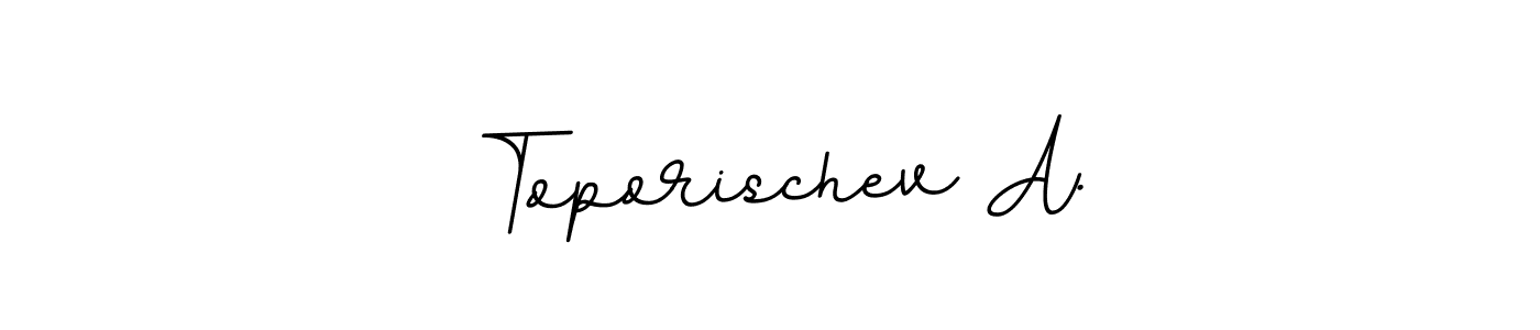 Design your own signature with our free online signature maker. With this signature software, you can create a handwritten (BallpointsItalic-DORy9) signature for name Toporischev A.. Toporischev A. signature style 11 images and pictures png