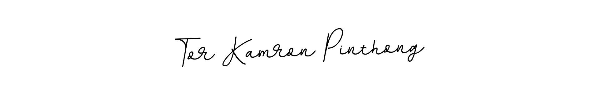 Design your own signature with our free online signature maker. With this signature software, you can create a handwritten (BallpointsItalic-DORy9) signature for name Tor Kamron Pinthong. Tor Kamron Pinthong signature style 11 images and pictures png