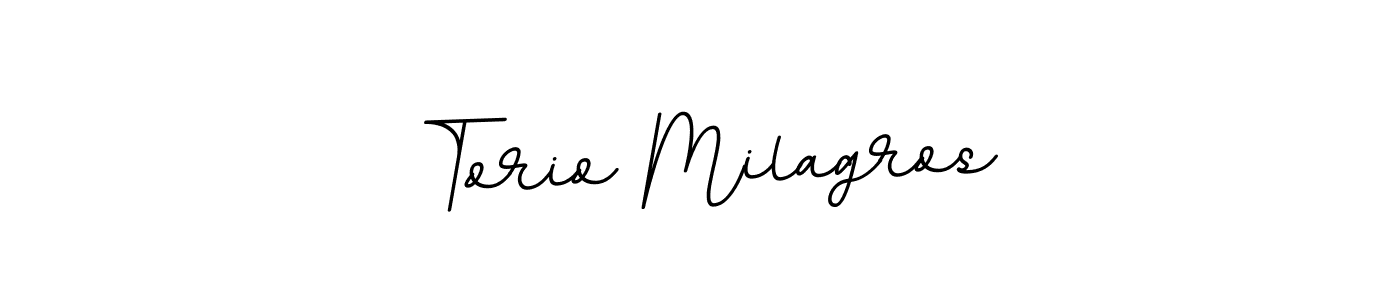 if you are searching for the best signature style for your name Torio Milagros. so please give up your signature search. here we have designed multiple signature styles  using BallpointsItalic-DORy9. Torio Milagros signature style 11 images and pictures png