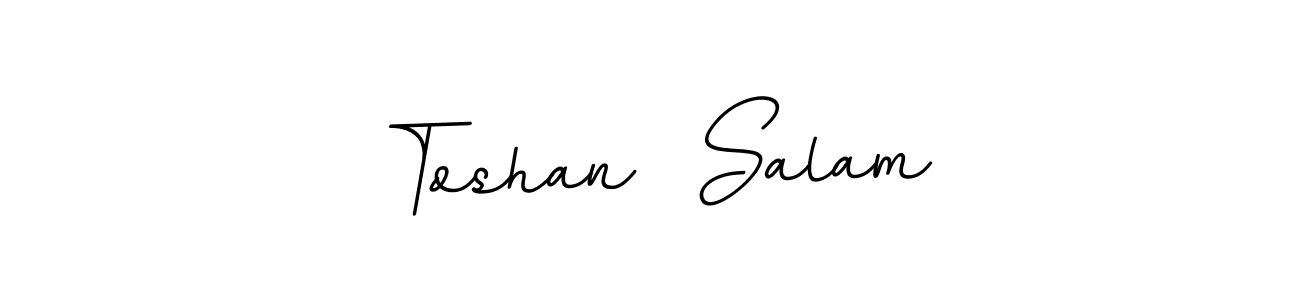 How to make Toshan  Salam name signature. Use BallpointsItalic-DORy9 style for creating short signs online. This is the latest handwritten sign. Toshan  Salam signature style 11 images and pictures png