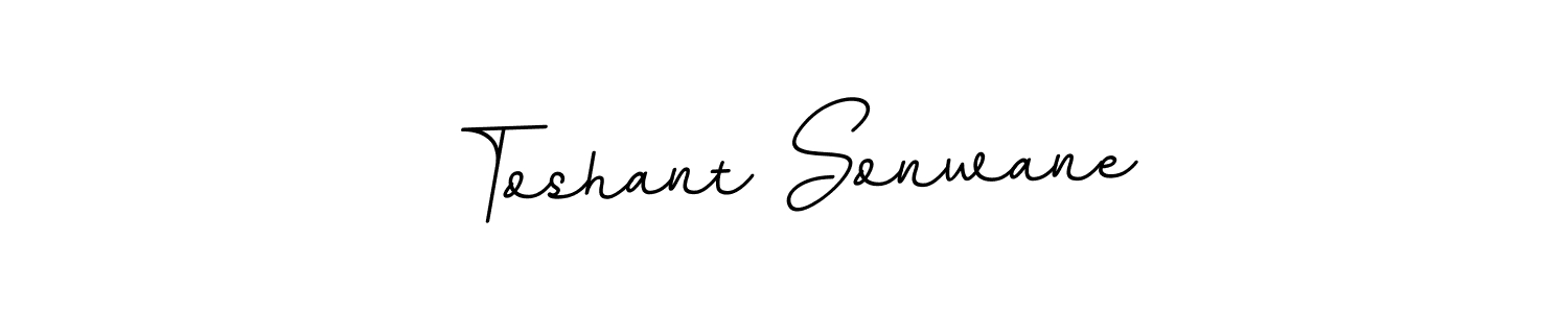 Make a beautiful signature design for name Toshant Sonwane. With this signature (BallpointsItalic-DORy9) style, you can create a handwritten signature for free. Toshant Sonwane signature style 11 images and pictures png