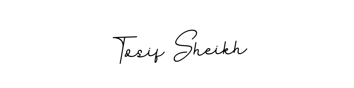 The best way (BallpointsItalic-DORy9) to make a short signature is to pick only two or three words in your name. The name Tosif Sheikh include a total of six letters. For converting this name. Tosif Sheikh signature style 11 images and pictures png