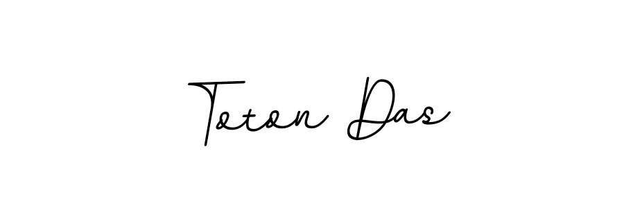 Design your own signature with our free online signature maker. With this signature software, you can create a handwritten (BallpointsItalic-DORy9) signature for name Toton Das. Toton Das signature style 11 images and pictures png