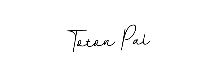 You should practise on your own different ways (BallpointsItalic-DORy9) to write your name (Toton Pal) in signature. don't let someone else do it for you. Toton Pal signature style 11 images and pictures png