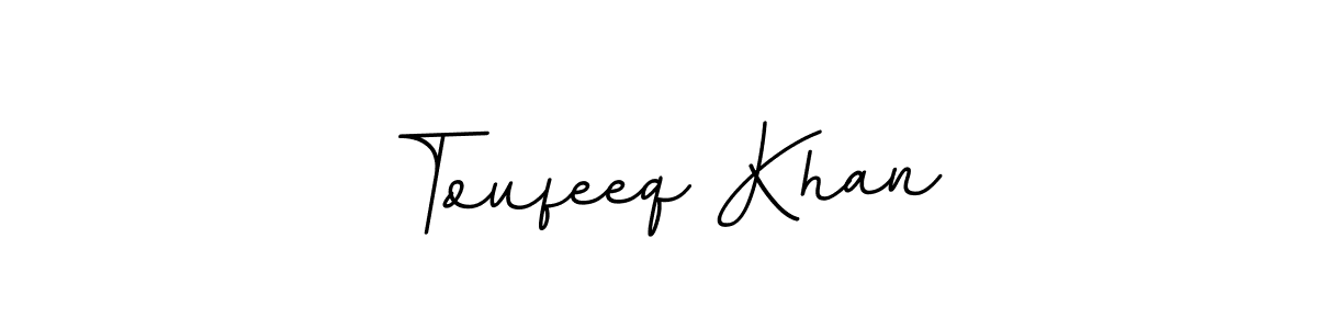 You should practise on your own different ways (BallpointsItalic-DORy9) to write your name (Toufeeq Khan) in signature. don't let someone else do it for you. Toufeeq Khan signature style 11 images and pictures png