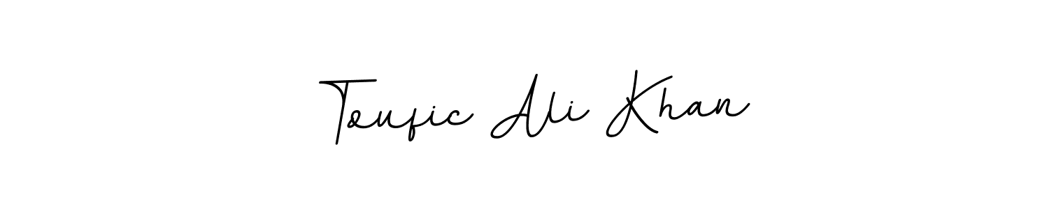 Make a beautiful signature design for name Toufic Ali Khan. With this signature (BallpointsItalic-DORy9) style, you can create a handwritten signature for free. Toufic Ali Khan signature style 11 images and pictures png