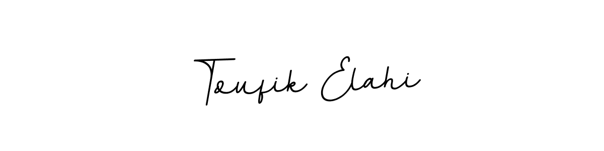 Use a signature maker to create a handwritten signature online. With this signature software, you can design (BallpointsItalic-DORy9) your own signature for name Toufik Elahi. Toufik Elahi signature style 11 images and pictures png