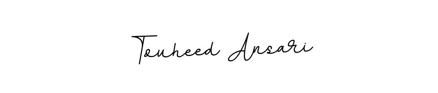 Create a beautiful signature design for name Touheed Ansari. With this signature (BallpointsItalic-DORy9) fonts, you can make a handwritten signature for free. Touheed Ansari signature style 11 images and pictures png