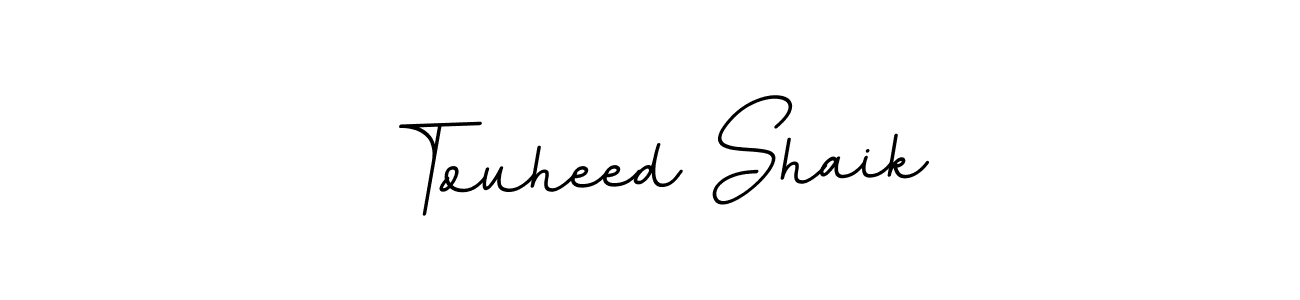 How to make Touheed Shaik name signature. Use BallpointsItalic-DORy9 style for creating short signs online. This is the latest handwritten sign. Touheed Shaik signature style 11 images and pictures png