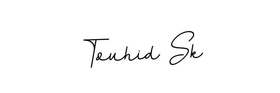 Use a signature maker to create a handwritten signature online. With this signature software, you can design (BallpointsItalic-DORy9) your own signature for name Touhid Sk. Touhid Sk signature style 11 images and pictures png