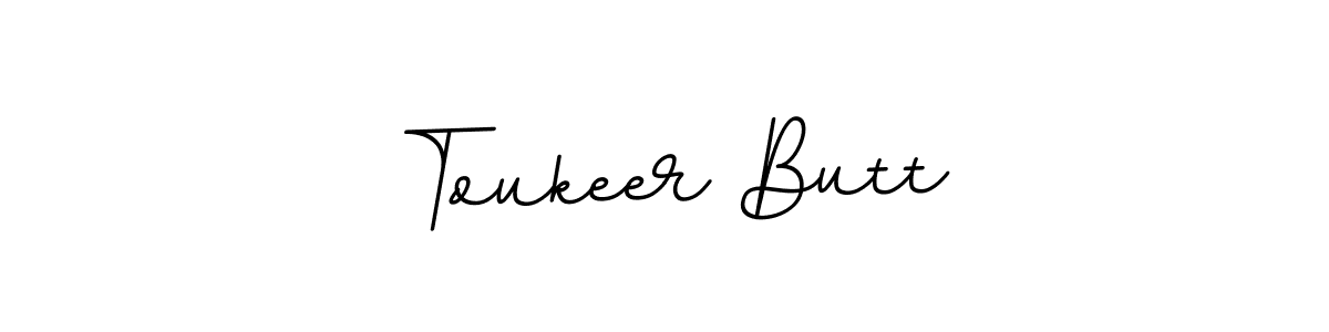 Create a beautiful signature design for name Toukeer Butt. With this signature (BallpointsItalic-DORy9) fonts, you can make a handwritten signature for free. Toukeer Butt signature style 11 images and pictures png