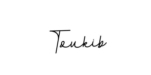 Use a signature maker to create a handwritten signature online. With this signature software, you can design (BallpointsItalic-DORy9) your own signature for name Toukib. Toukib signature style 11 images and pictures png