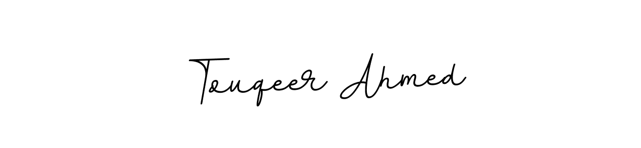 Use a signature maker to create a handwritten signature online. With this signature software, you can design (BallpointsItalic-DORy9) your own signature for name Touqeer Ahmed. Touqeer Ahmed signature style 11 images and pictures png