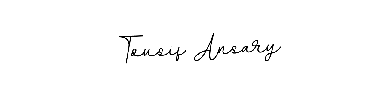 Design your own signature with our free online signature maker. With this signature software, you can create a handwritten (BallpointsItalic-DORy9) signature for name Tousif Ansary. Tousif Ansary signature style 11 images and pictures png