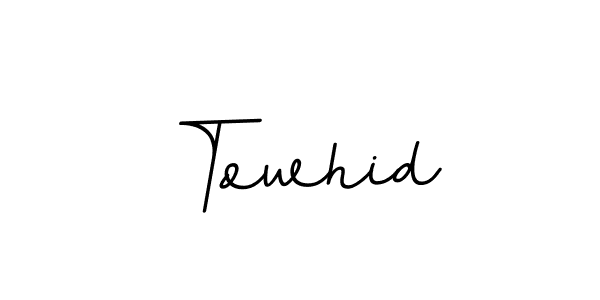 How to make Towhid name signature. Use BallpointsItalic-DORy9 style for creating short signs online. This is the latest handwritten sign. Towhid signature style 11 images and pictures png