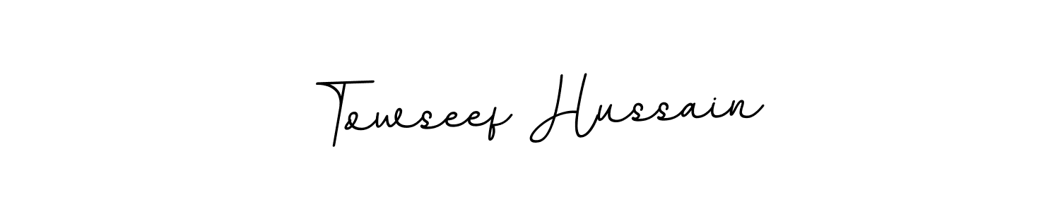 Towseef Hussain stylish signature style. Best Handwritten Sign (BallpointsItalic-DORy9) for my name. Handwritten Signature Collection Ideas for my name Towseef Hussain. Towseef Hussain signature style 11 images and pictures png